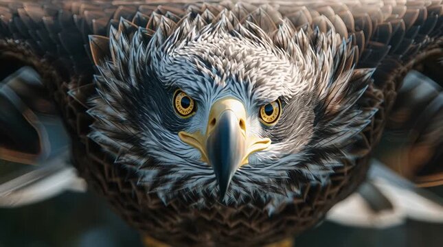 An Eagle Flying and Extending its sharp talons as if attacking generative ai