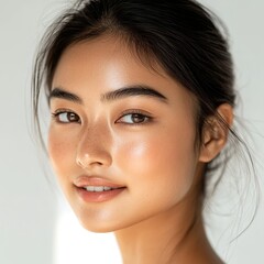 Fototapeta premium Close up Portrait of a Woman with Healthy Skin