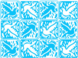 mosaico, mexicano, paloma, 