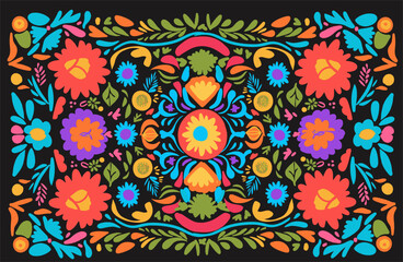 mexican seamless floral pattern