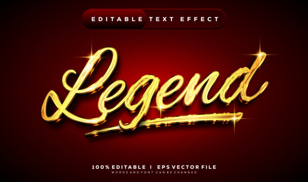 legend vector text effect with modern style design