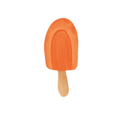  Vibrant Orange Popsicle on a Stick