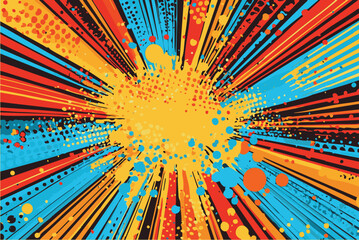 Colorful starburst vector background