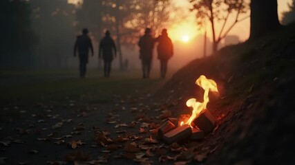 Solemn Military Sacrifice: Profound Respect, Enduring Honor, and Refined Ceremonial Tribute to Valor - Meticulously Composed Visuals with Empty Space for Text