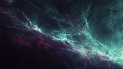 Abstract Colorful Deep Space Nebula