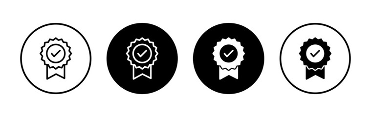 Approved icon symbol for apps and websites. Certified Medal Icon