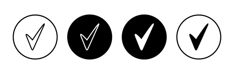 Check mark icon symbol for apps and websites. Tick mark sign and symbol