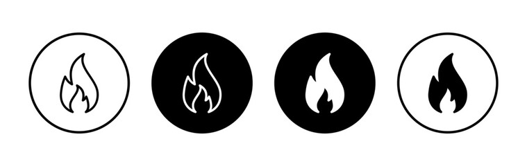 Fire icon symbol for apps and websites. fire sign and symbol