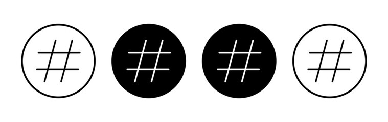 Hashtag icon symbol for apps and websites. hashtag sign and symbol