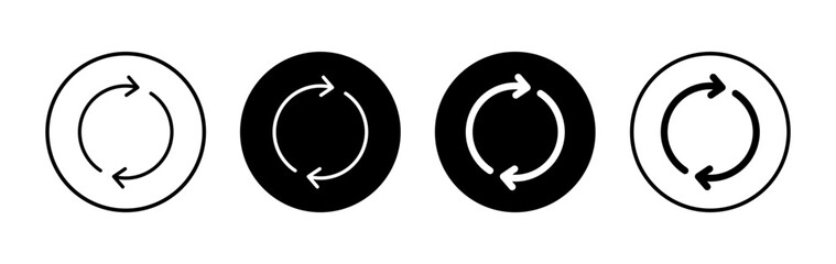Refresh icon symbol for apps and websites. Reload sign and symbol. Update icon.
