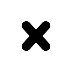 Obraz premium White outline of the letter x isolated on transparent background