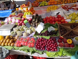 Barraca de Frutas e Legumes - Feira Livre - fruit and vegetable stand - street market