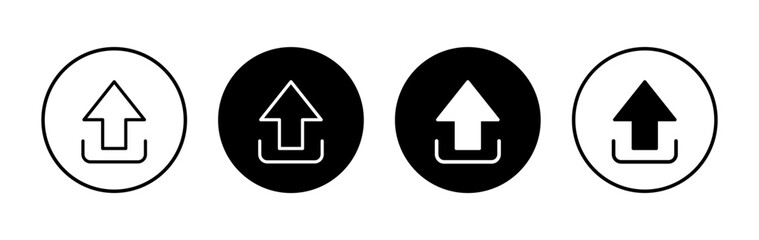 Fototapeta premium Upload icon symbol for apps and websites. load data sign and symbol