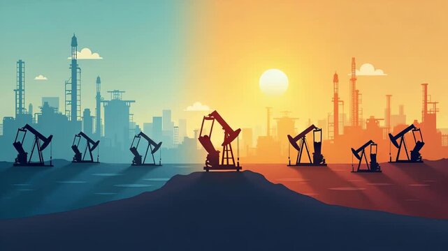 In-Depth Study of Peak Oil Theory: Analyzing Resource Decline & Sustainable Energy Strategies for Future Market Forecasts - Photo Stock Concept