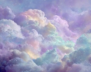 Pastel Cloudscape Background