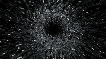 Abstract Black And White Explosion