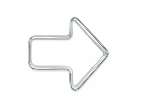 Glass arrow pointing leftward through transparent checkered grid, representing sleek directional navigation design - Powered by Adobe
