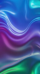 Naklejka premium Abstract background with flowing waves of blue purple and green colors.