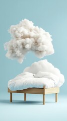 Bed with Cloud Above