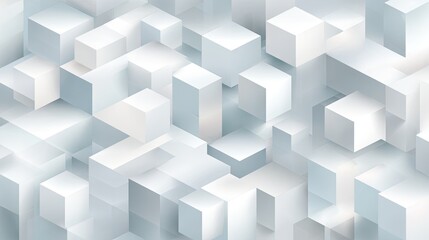 Abstract Geometric Pattern Of Overlapping Cubes