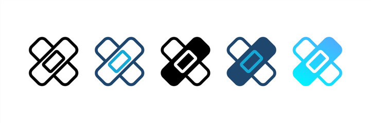 Wound Care icon set multiple style collection