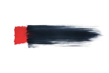 Abstract brushstroke element featuring a bold red section transitioning into a subtle textured dark blue