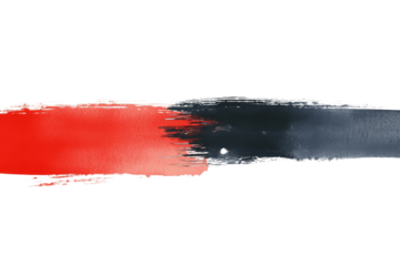 Abstract art featuring a vibrant red blending into a deep gray with textured brush strokes creating a visual contrast