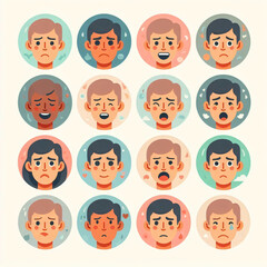 Emotional Expression Wheel with Human Faces