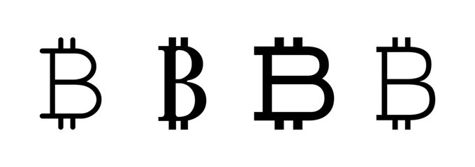 Obraz premium Bitcoin icon logo design. bitcoin sign and symbol. payment symbol. cryptocurrency logo