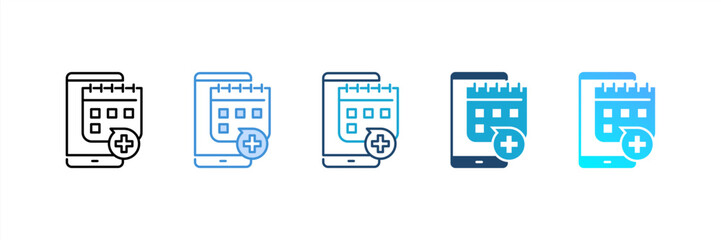 Appointment icon set multiple style collection