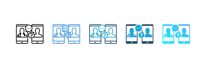 Consult icon set multiple style collection