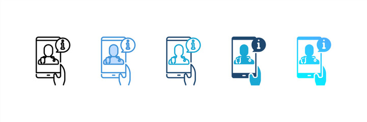 Information icon set multiple style collection