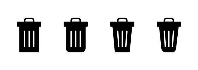 Trash icon logo design. trash can icon. delete sign and symbol.