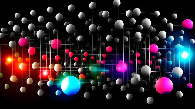 Floating Spheres and Polygons in Rainbow Gradients