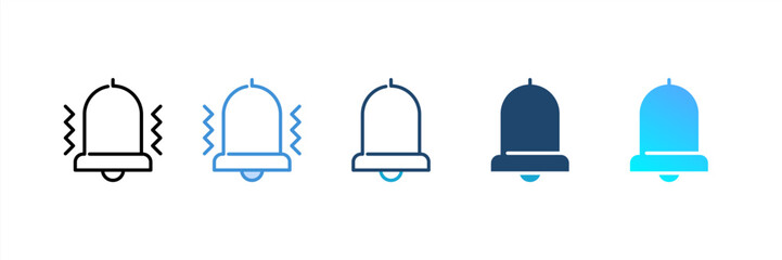 Alarm icon set multiple style collection