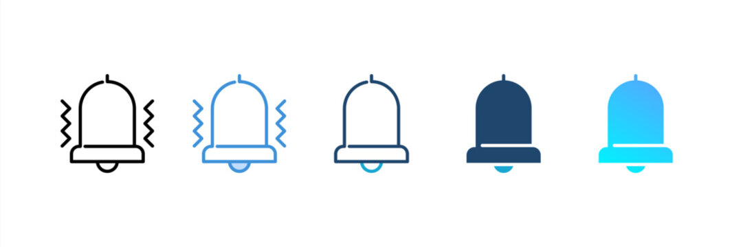 Alarm icon set multiple style collection