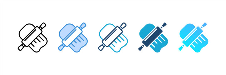 Rolling Dough icon set multiple style collection