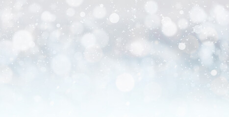 Shiny silver background with sparkling glitter, bokeh effect