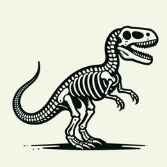 Fototapeta premium dinosaur skeleton vector illustration