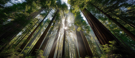 Sunlight forest tree green nature tranquil tall landscape