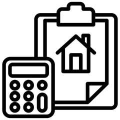 Mortgage Calculator line icon