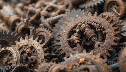 Rusty Gears: A Close-Up of Industrial History