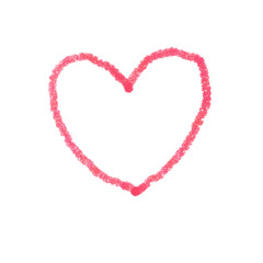 手描き風かわいいハートのイラスト