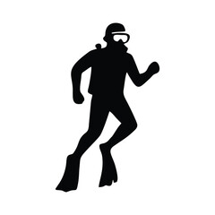 Scuba Diver Silhouette Icon