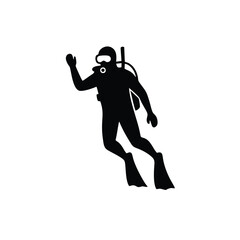Scuba Diver Silhouette Icon