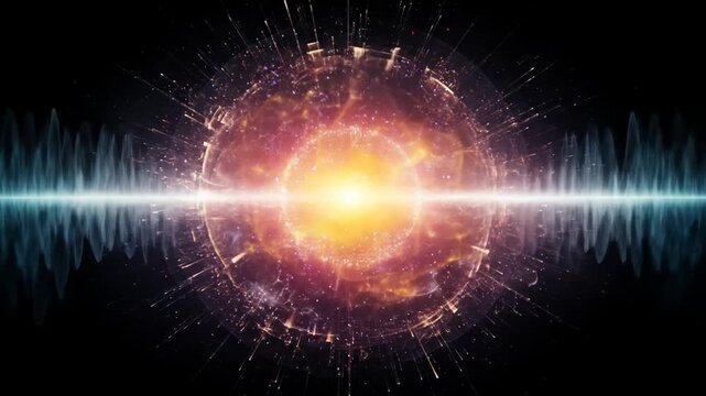 A cosmic sphere radiates light sound