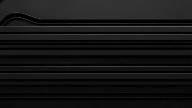 Abstract Dark Gray Horizontally Arranged Bars with Curves Parallel Lines Minimalist Geometric Shapes Modern Industrial Design