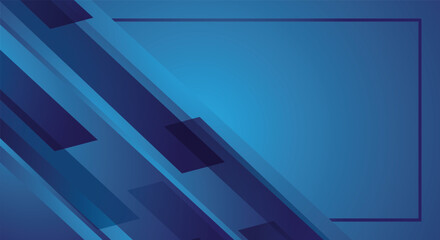 Fototapeta premium Abstract blue gradient geometric technology design modern futuristic background