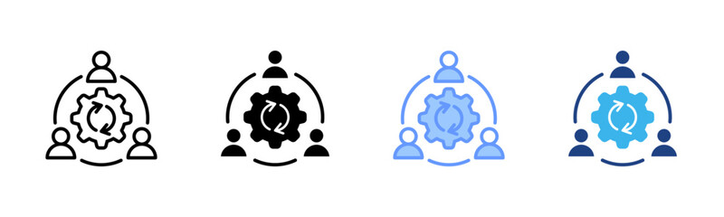 Synergy icon set multiple style collection