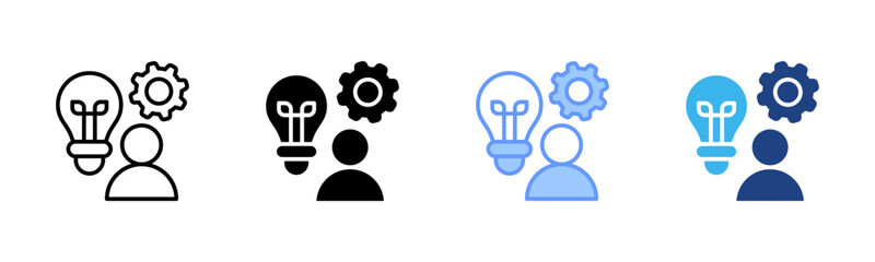 Innovation icon set multiple style collection